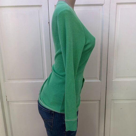 Green Long Sleeve Women's Top - Picture 3 of 5